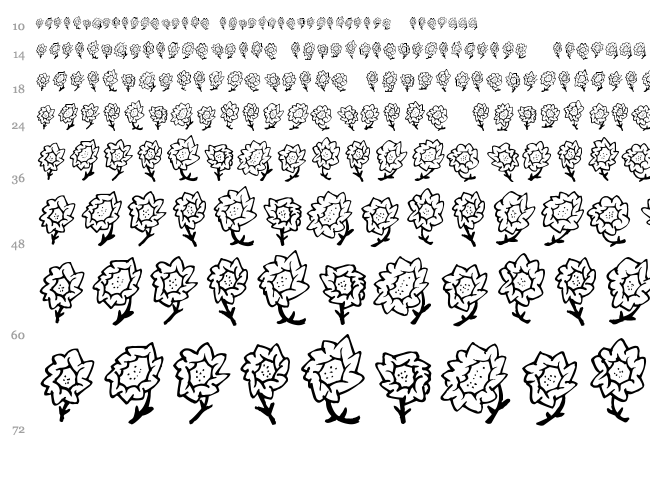 FE Majas Flowers font waterfall